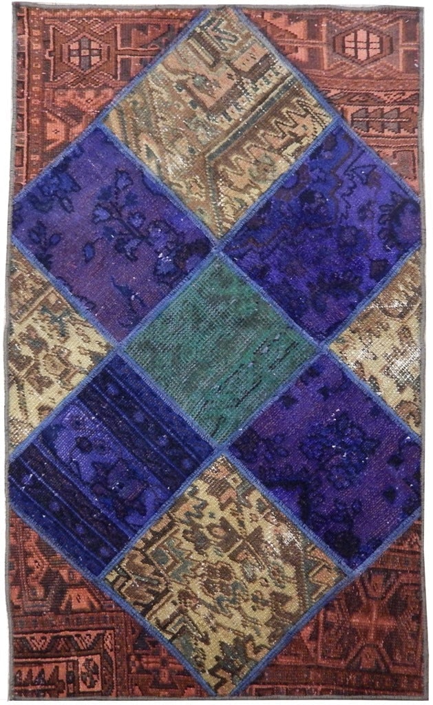 Ivory Antique Persian Patchwork Area Rug 3' x 4'10 Hand-Knotted Vintage Design: Ivory Antique Persian Patchwork Area Rug 3' x 4'10 Hand-Knotted Vintage Design Free continental US Shipping Discover our exquisite 3' x 4' 10" Ivory Antique Persian Patchwork Rug, a true testament to 