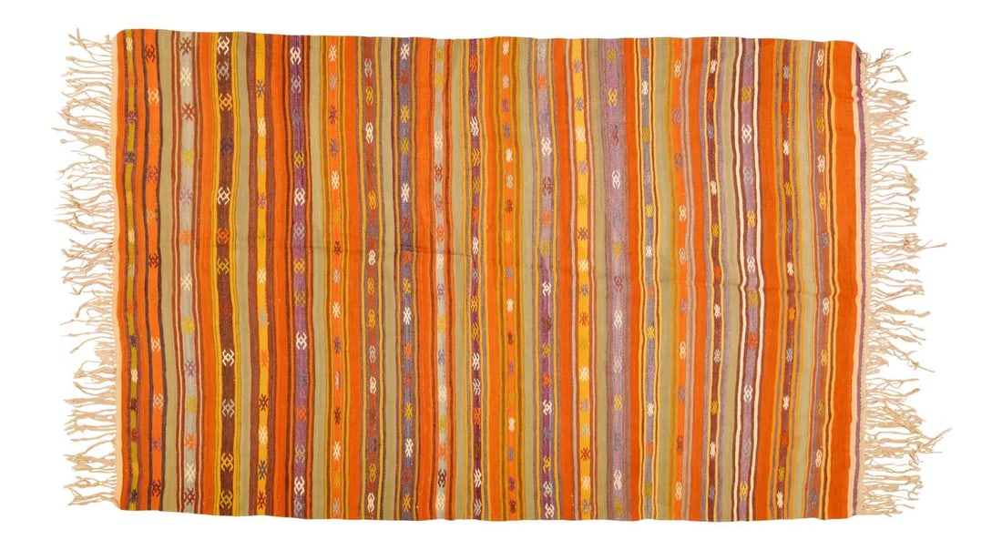 5'5" x 8'6" Fine Weave Anatolian Wool Kilim Rug (1 of 5)