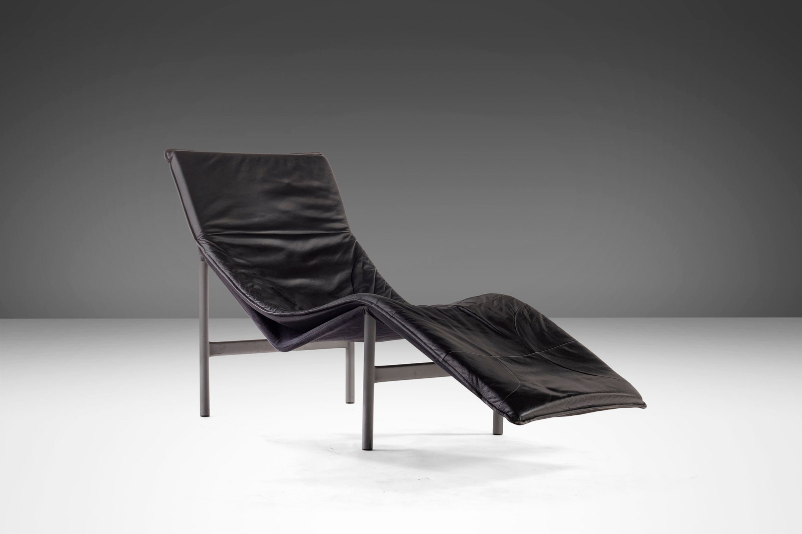 Vintage Modern Skye Leather Chaise Lounge by Tord Bjorklund Sweden 1970s (1 of 10)