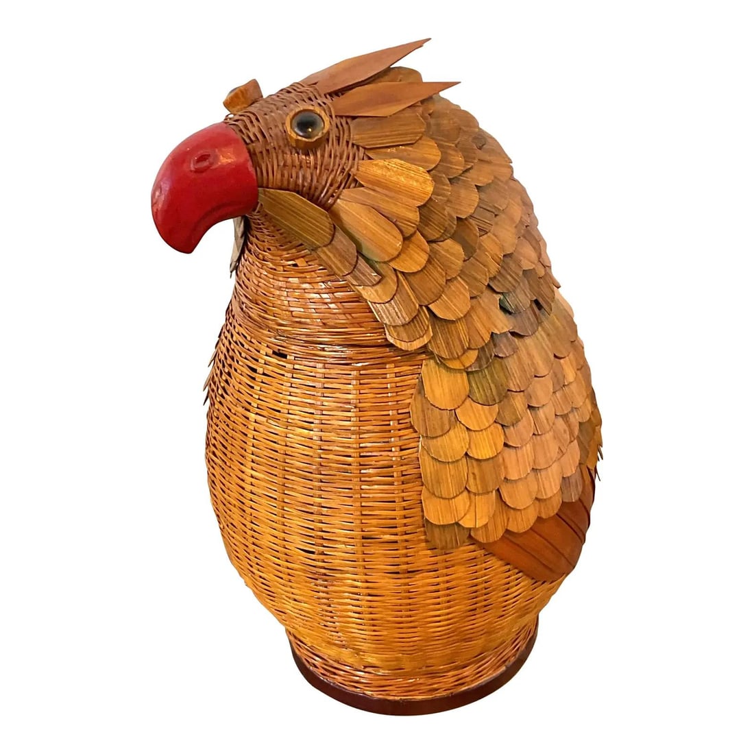 Shanghai Handicrafts Bird Lidded Rattan Basket (1 of 10)