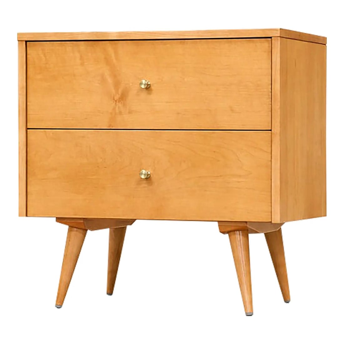 Paul McCobb Maple Nightstand Planner Group 2 Drawer (1 of 9)