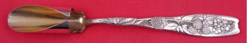 Whiting Berry Sterling Silver Cheese Scoop Gold Washed Black Raspberry 8 1/2 (1 of 1)