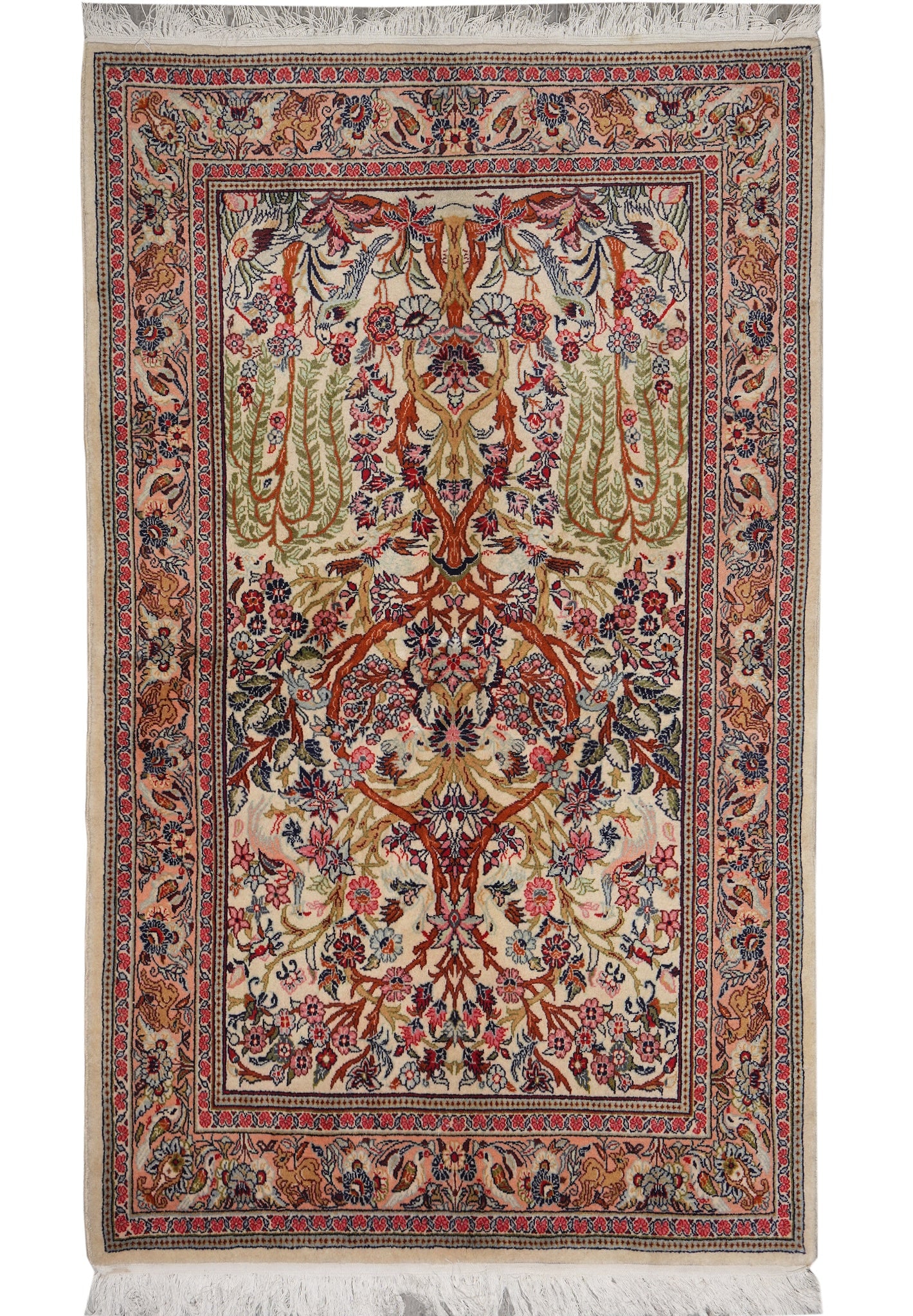 4.4 x 7.7 Persian Gabbeh Hand Knotted Wool Rug: 4.4 x 7.7 Persian Gabbeh Hand Knotted Wool Rug Free continental US Shipping Hand-knotted Persian Qom wool rug with a Persian Gabbeh design and Shiraz tribal motifs. It features a bold geometric tribal