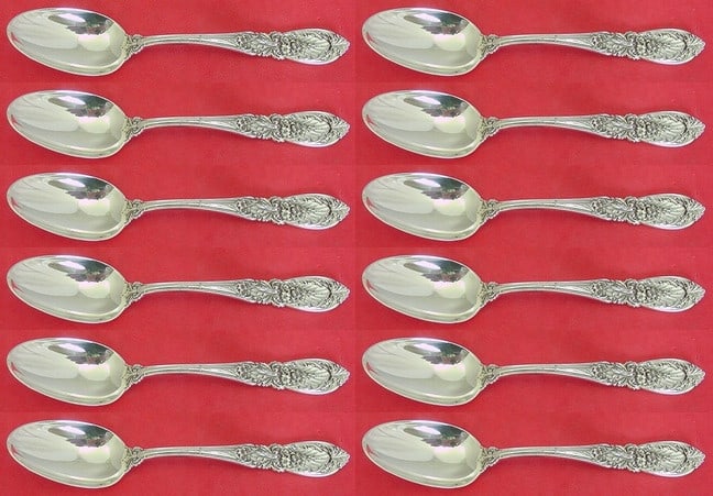 Richelieu Sterling Silver Teaspoon Set 12 pcs by International 6" (1 of 3)