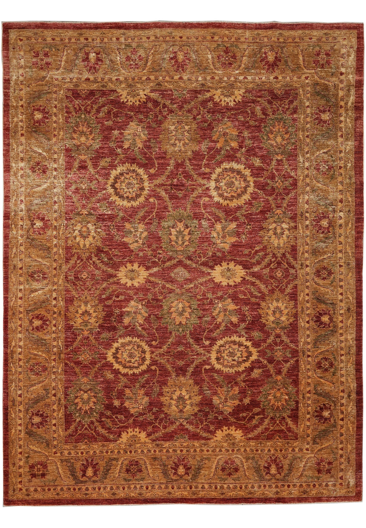 8 x 10 Burgundy Gold Hand-Knotted Jaipur Wool Rug: 8 x 10 Burgundy Gold Hand-Knotted Jaipur Wool Rug Free continental US Shipping This 8 x 10 Jaipur rug features warm burgundy and gold tones and a hand-knotted construction. Crafted in India from 100% 