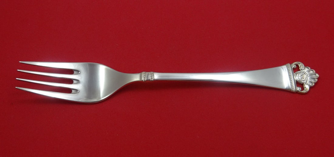 Robbe and Berking Rosenmuster Sterling Silver 7 1/4 Inch Fork (1 of 2)