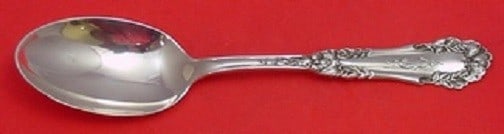 Marcell International Sterling Silver Serving Spoon 7 7/8 inches Monogrammed: Marcell International Sterling Silver Serving Spoon 7 7/8 inches Monogrammed This exquisite serving spoon, measuring 7 7/8 inches, is crafted from sterling silver and features the elegant Marcell patt