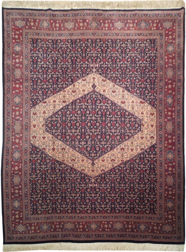 8 x 10 Sannadaj Bijar Wool on Silk Rug: 8 x 10 Sannadaj Bijar Wool on Silk Rug Free continental US Shipping This exquisite Persian Sannadaj Bijar rug features a luxurious combination of wool on silk, offering a high-quality addition to any 