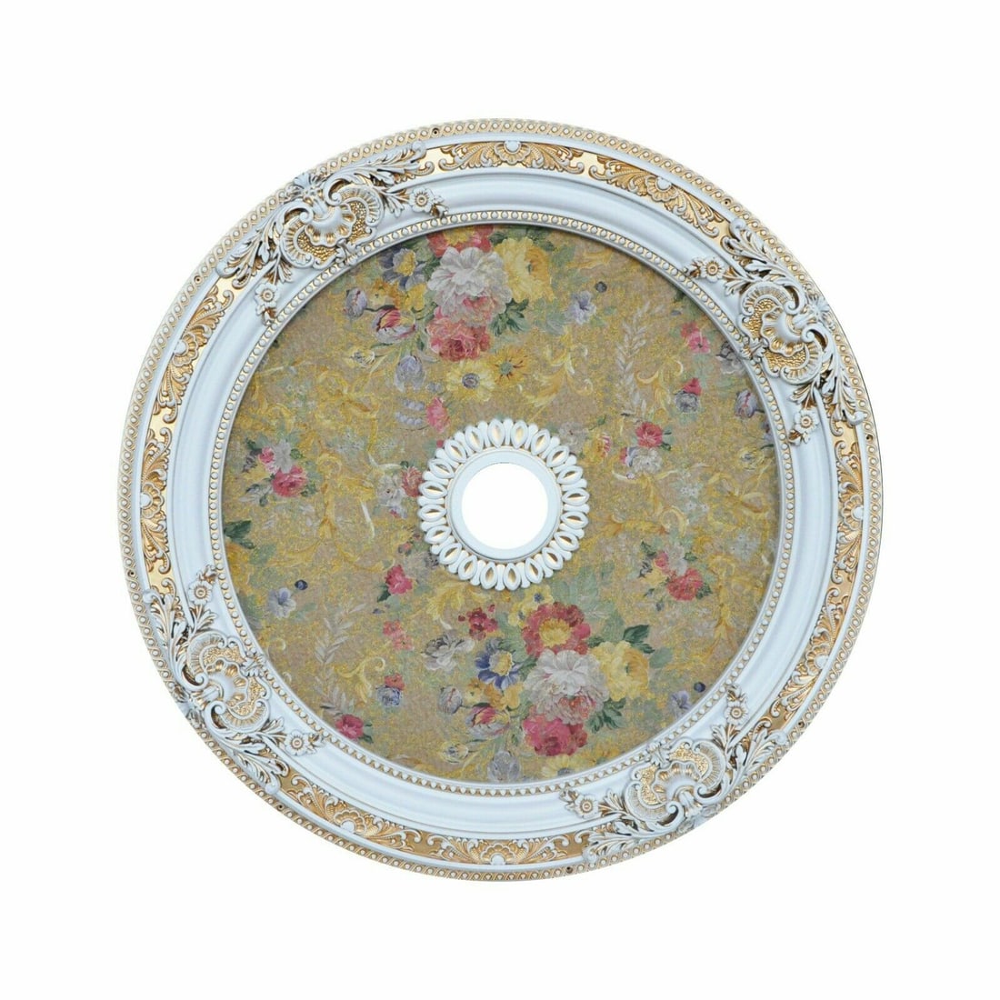 Artistry 36 Inch Round Ceiling Medallion Antique White Fiber Glass Resin (1 of 2)