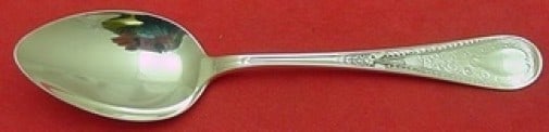 Gorham Hindostanee Sterling Silver Teaspoon 5 3/4 Inch Antique Flatware: Gorham Hindostanee Sterling Silver Teaspoon 5 3/4 Inch Antique Flatware This exquisite teaspoon features the Hindostanee pattern by Gorham, a renowned maker of fine flatware. Crafted from sterling sil