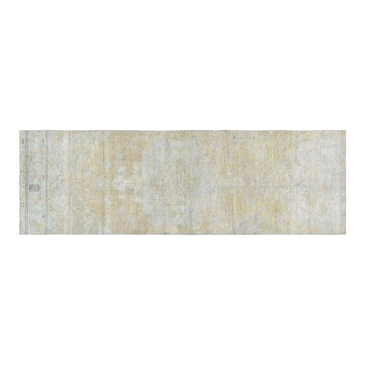 Turkish Anatolian Wool Runner Rug Hand Knotted 3'1'' x 9'8'' Vintage: Turkish Anatolian Wool Runner Rug Hand Knotted 3'1'' x 9'8'' Vintage This vintage Turkish Anatolian wool rug is hand-knotted using traditional techniques, showcasing timeless craftsmanship with a mode