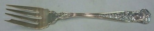 Gorham Maryland Sterling Silver Salad Fork 4-Tine Gold Washed: Gorham Maryland Sterling Silver Salad Fork 4-Tine Gold Washed This exquisite salad fork is part of the Maryland pattern by Gorham, crafted from high-quality sterling silver. This 4-tine fork features 