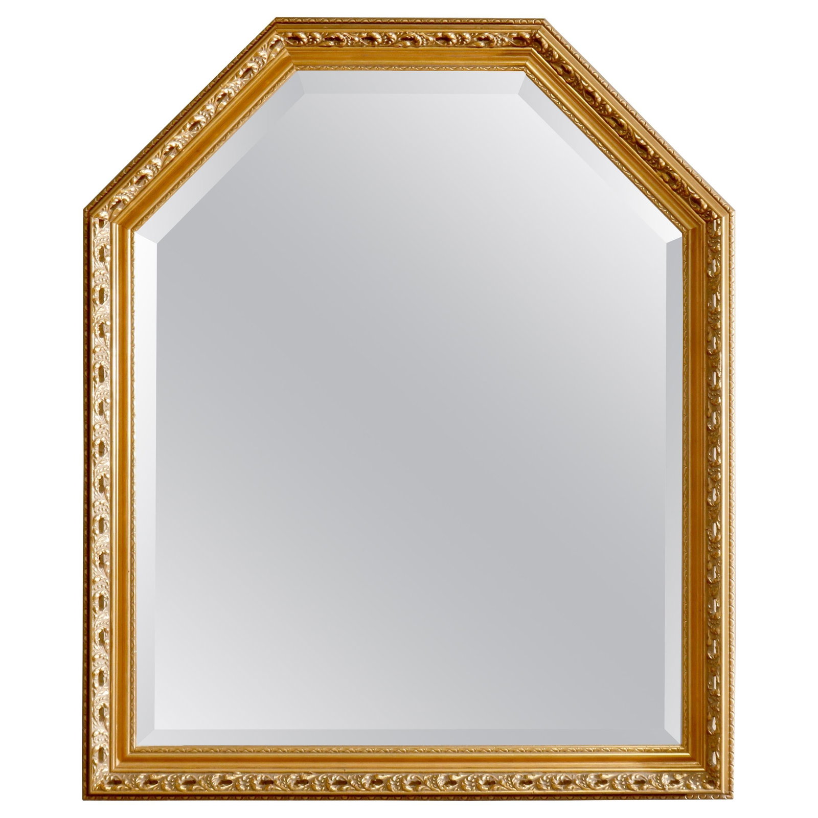 Vintage 20th Century Giltwood Continental Wall Mirror with Beveled Glass (1 of 14)