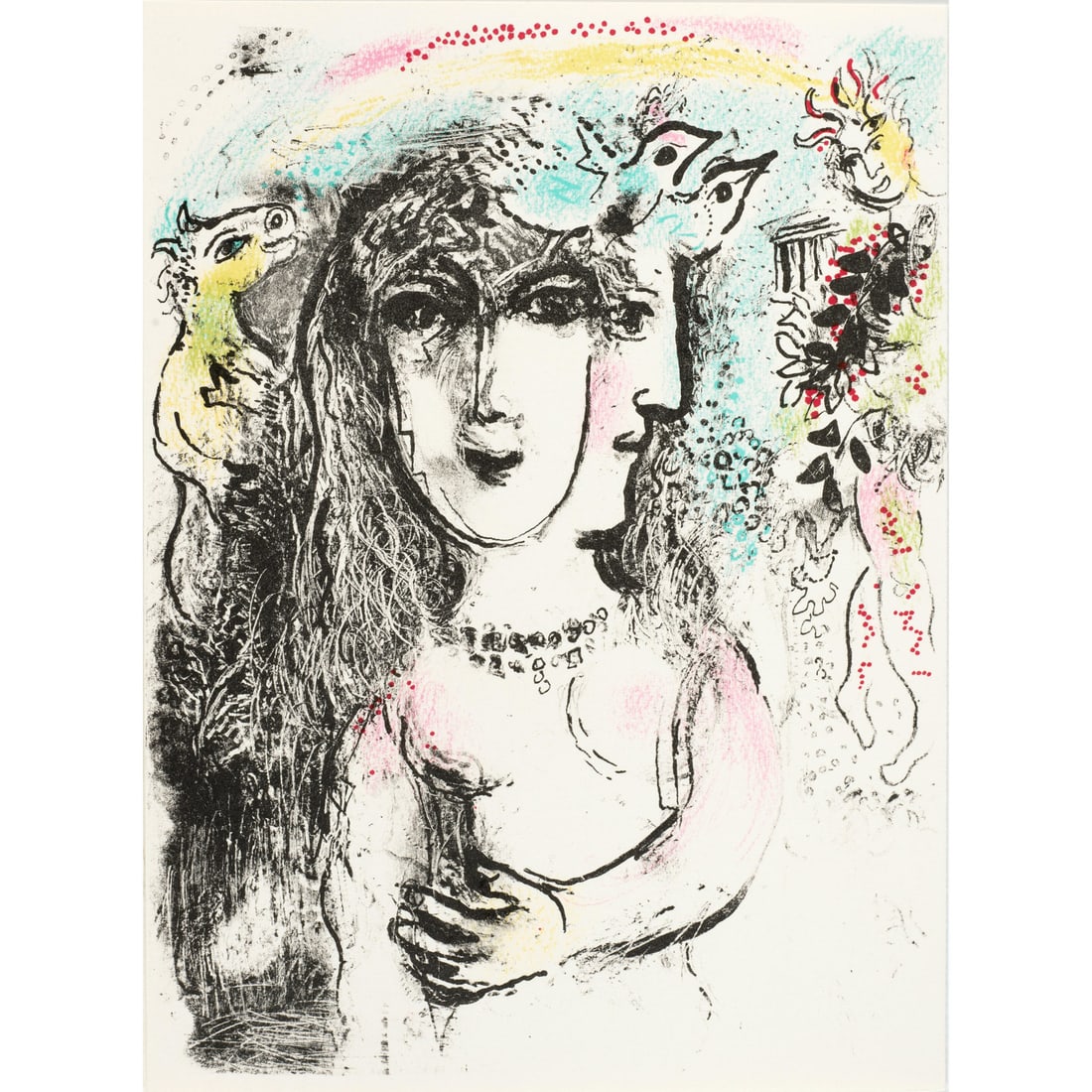 Marc Chagall color lithograph La feerie et le royaume 1st of 10: Marc Chagall color lithograph La feerie et le royaume 1st of 10 This is a color lithograph titled "La feerie et le royaume (The Fairy and the Kingdom)" by Marc Chagall, created in 1972. Printed on Arc