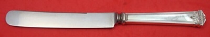 International Sterling Silver Dinner Knife Trianon Pattern 10" Flatware: International Sterling Silver Dinner Knife Trianon Pattern 10" Flatware This exquisite dinner knife is crafted from sterling silver with a hollow handle and features a durable stainless steel blade. D