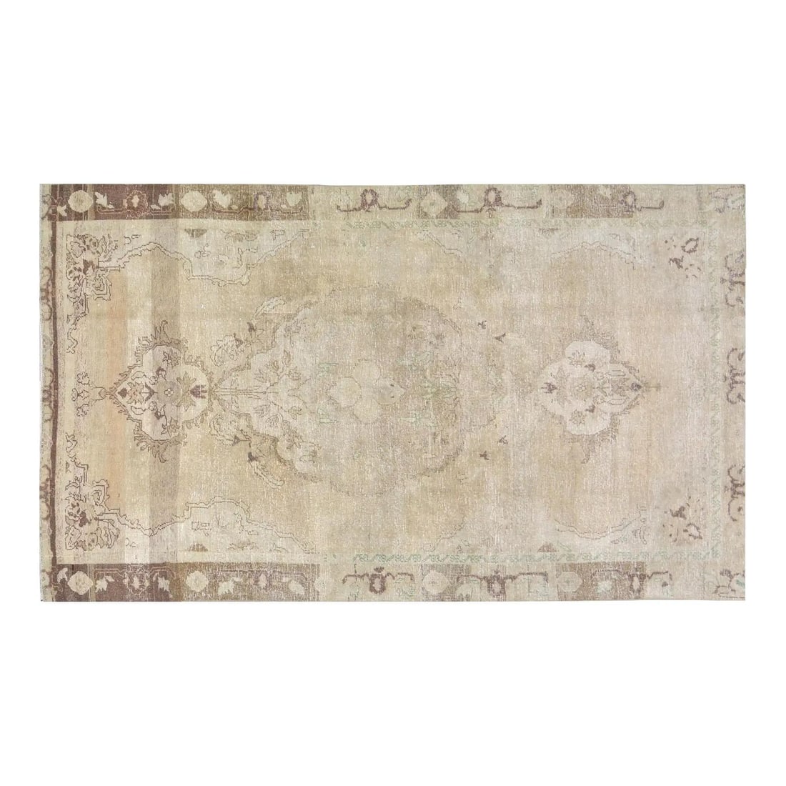 Hand-Knotted Wool Anatolian Area Rug 5'10" x 10'1" Turkish Vintage: Hand-Knotted Wool Anatolian Area Rug 5'10" x 10'1" Turkish Vintage This vintage Turkish Anatolian rug is hand-knotted from wool, showcasing traditional craftsmanship and a timeless design. Its soft te