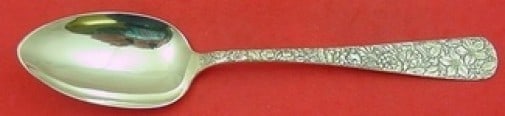Wallace Sterling Silver Embossed Serving Spoon 8 1/4 inch Antique: Wallace Sterling Silver Embossed Serving Spoon 8 1/4 inch Antique This exquisite serving spoon from Wallace showcases the timeless beauty of sterling silver craftsmanship. Measuring 8 1/4 inches, it f