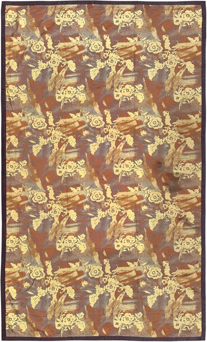 Vintage Art Nouveau Abstract Tapestry Rug 8 x 13 Einstein Moomjy: Vintage Art Nouveau Abstract Tapestry Rug 8 x 13 Einstein Moomjy This vintage Art Nouveau tapestry rug features a striking abstract floral design with a unique color palette that includes gold, brown,