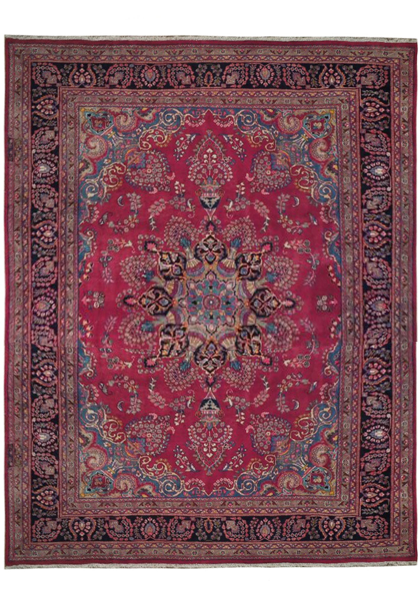 12 x 15 Persian Hand-Knotted Wool Rug Traditional Design (1 of 6)