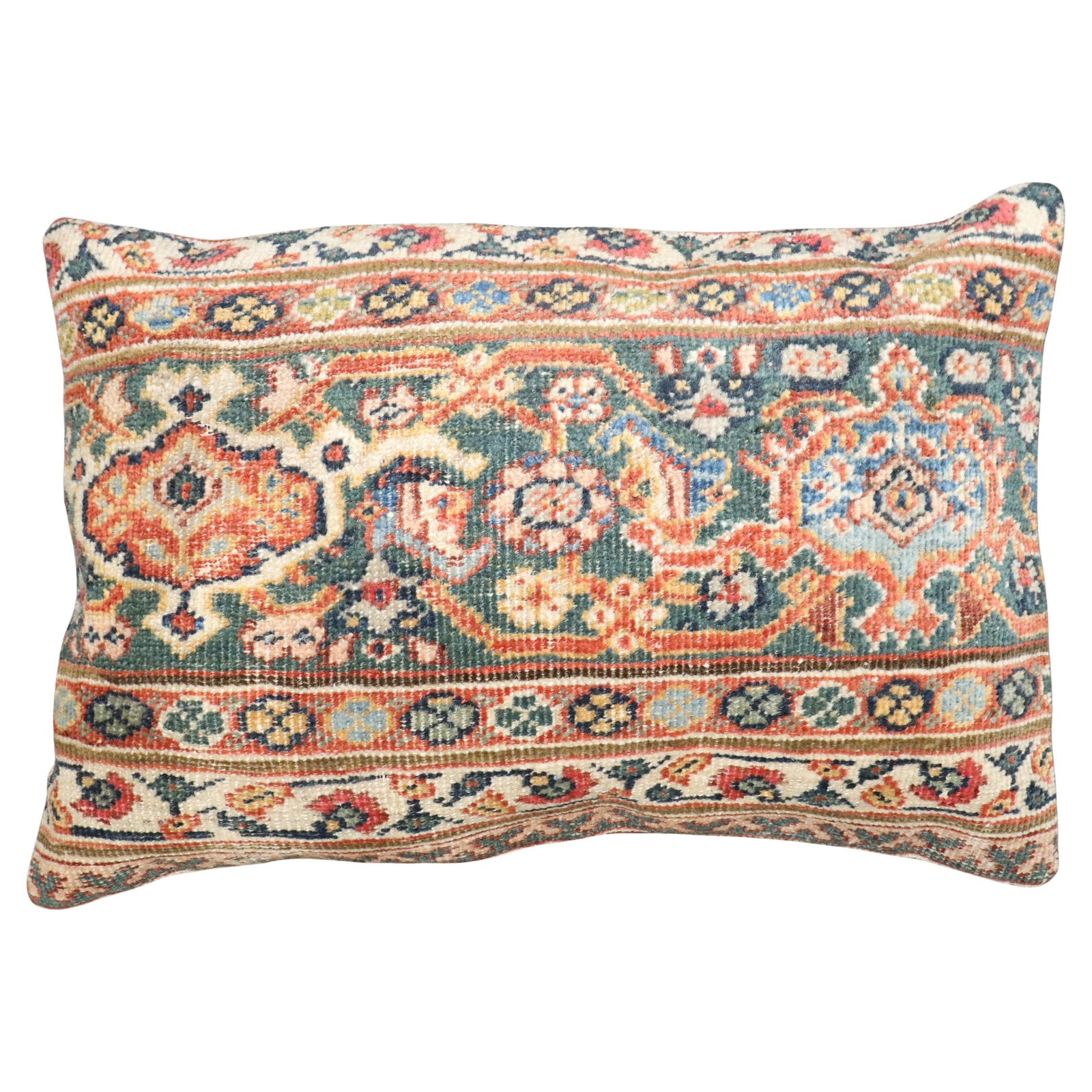 Antique Persian Sultanabad Mahal Pillow 16 x 23 Decorative Cushion (1 of 4)