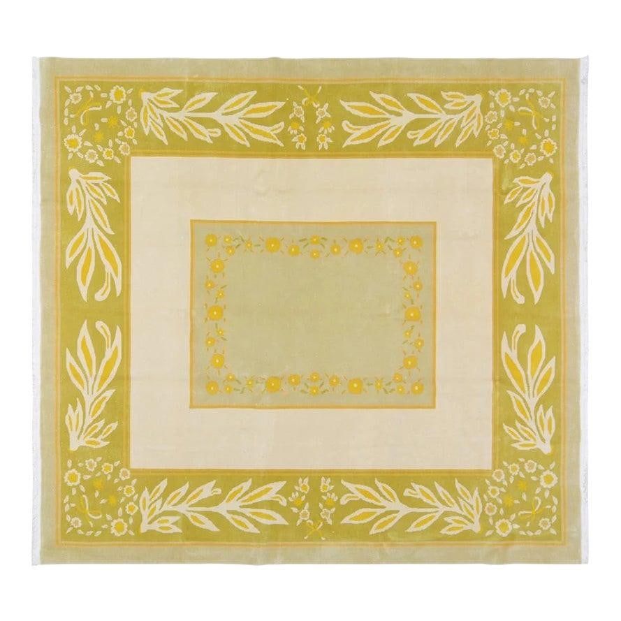 Hand-Knotted Wool Chinese Art Deco Area Rug Green 8'10" x 9'4": Hand-Knotted Wool Chinese Art Deco Area Rug Green 8'10" x 9'4" This vintage Chinese Art Deco rug is hand-knotted from wool using traditional techniques, offering a blend of classic craftsmanship and m