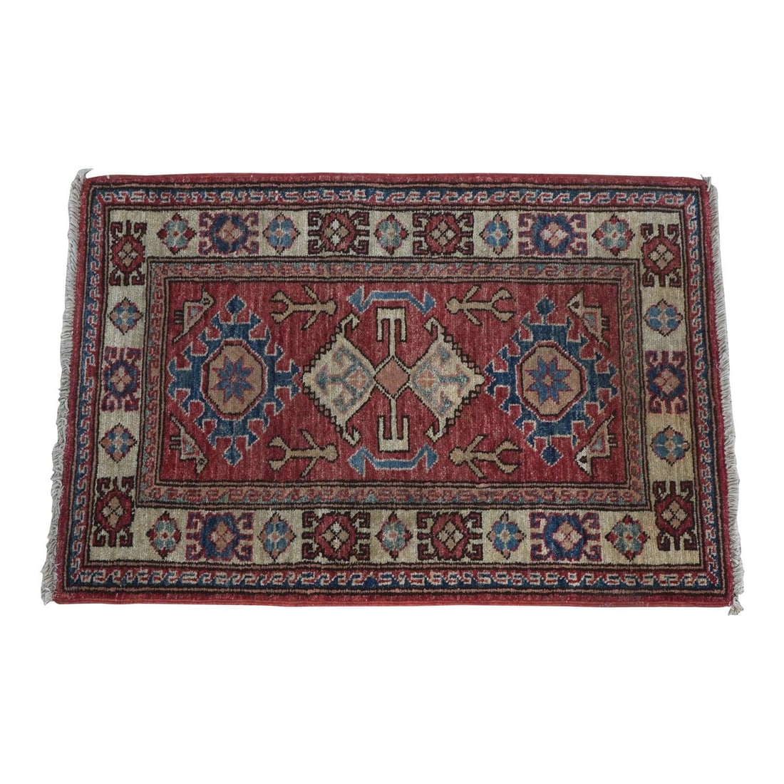 Handmade Wool Prayer Rug Traditional Oriental Style Red 24.5 x 35: Handmade Wool Prayer Rug Traditional Oriental Style Red 24.5 x 35 A 1970s oriental handmade wool prayer rug in traditional style, offered in red wool. It is described as approximately 40 years old, un