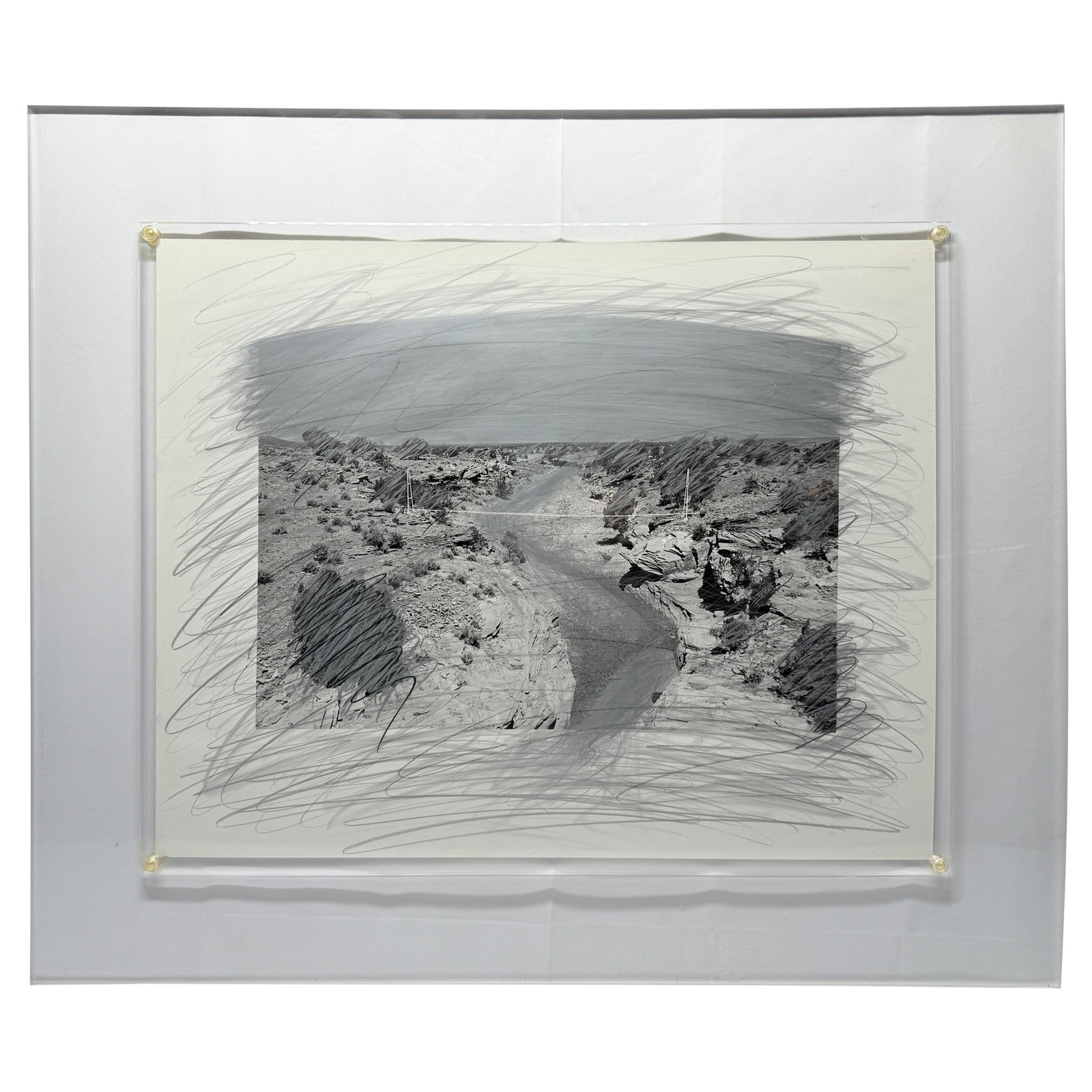 Rick Dingus Signed Navajo Pipeline Graphite on Photograph C. 1980 (1 of 8)