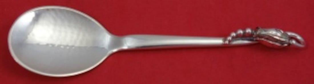 Georg Jensen Blossom Sterling Silver Ice Cream Spoon 5 5/8" Heirloom (1 of 2)