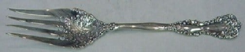8 1/2 Sterling Silver Cold Meat Fork Revere by International: 8 1/2 Sterling Silver Cold Meat Fork Revere by International Sterling silver cold meat fork in the Revere pattern by International Silver. The piece is not monogrammed and is in excellent pre-owned co