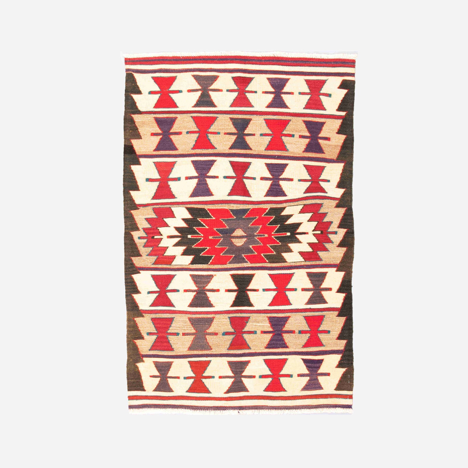 Authentic Handmade Anadol Wool Kilim 37 x 56.3 Inches: Authentic Handmade Anadol Wool Kilim 37 x 56.3 Inches This Authentic Handmade Anadol Kilim is crafted from high-quality wool on wool, showcasing exceptional craftsmanship and cultural significance. Or