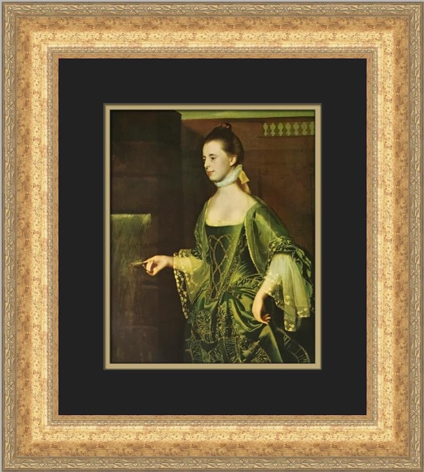 John S Copley 1979 Portrait of Mary Turner Sargent Custom Framed Print: John S Copley 1979 Portrait of Mary Turner Sargent Custom Framed Print This stunning custom framed print features John S Copley's renowned portrait of Mary Turner Sargent. Measuring 19 in x 17 in over