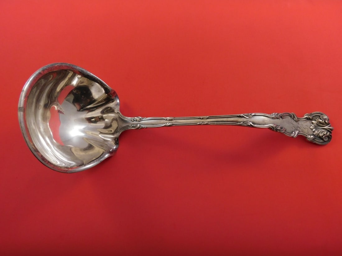 Dominick & Haff Victoria Sterling Silver Soup Ladle 11.5" Antique (1 of 2)