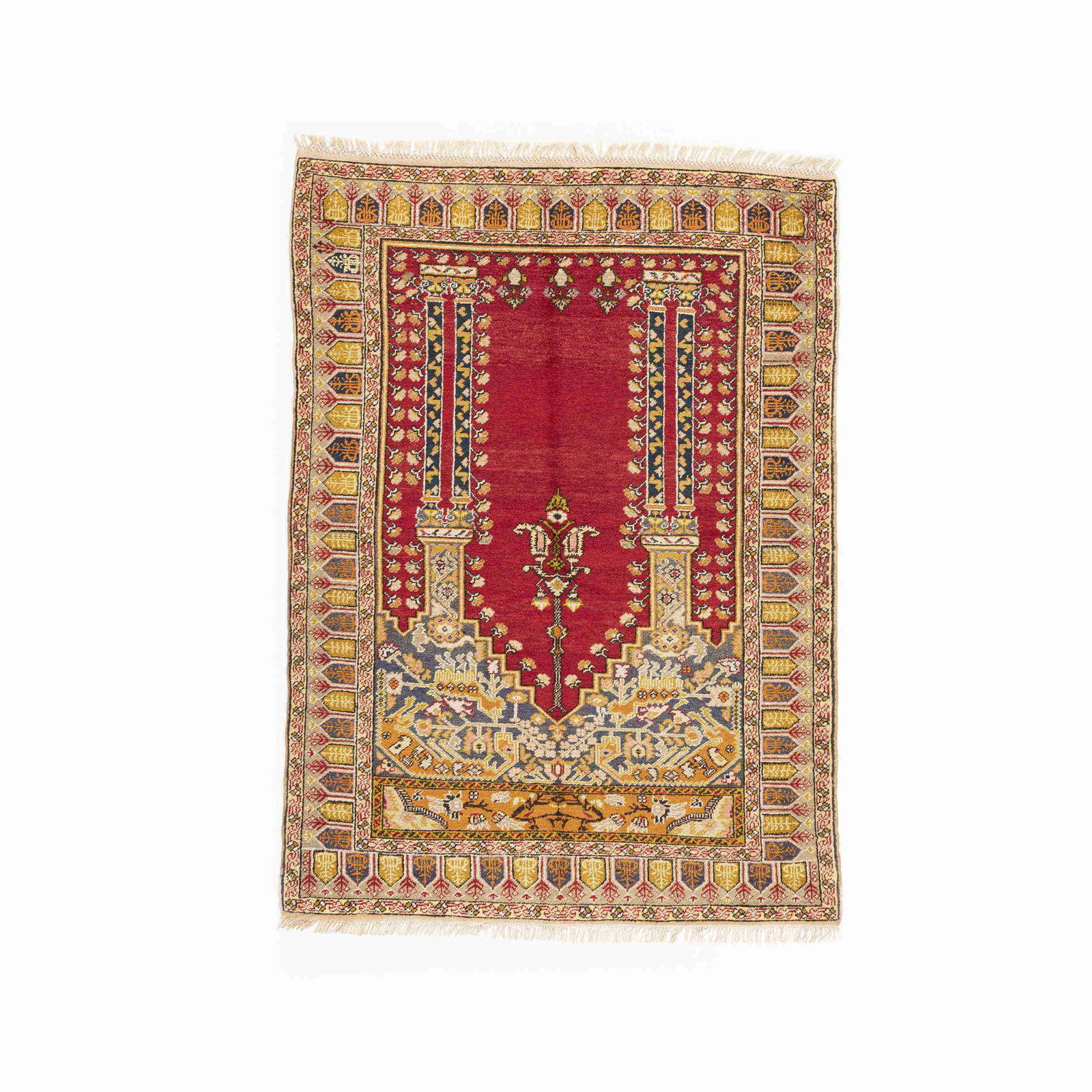 Authentic Handmade Anadol Wool Carpet 55.1 x 76.8 Inches: Authentic Handmade Anadol Wool Carpet 55.1 x 76.8 Inches This authentic handmade Anadol carpet is crafted from high-quality wool on wool, featuring intricate double knot weaving for durability and aes