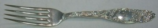 Towle Princess Sterling Silver Fork 7 Inch Monogrammed Flatware: Towle Princess Sterling Silver Fork 7 Inch Monogrammed Flatware This stunning fork is part of the Princess pattern by Towle, crafted from high-quality sterling silver. Measuring 7 inches in length, it