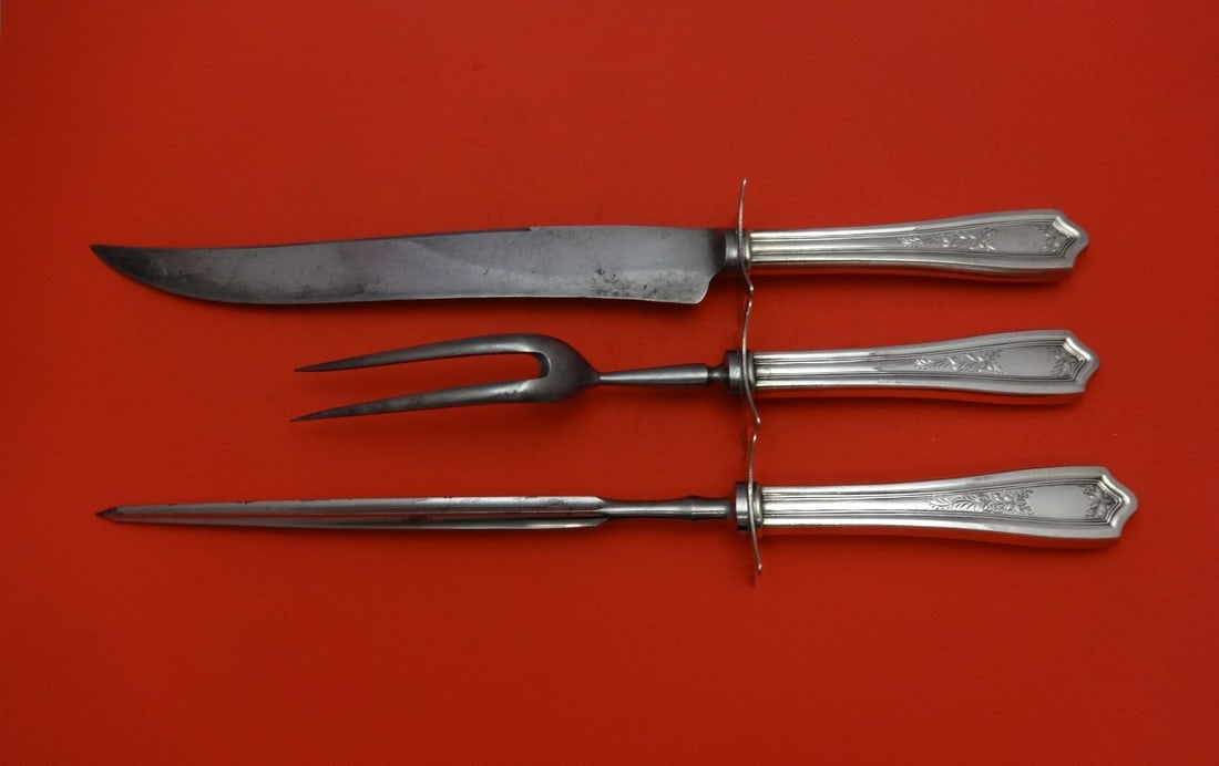 3 Piece Sterling Roast Carving Set International Davenport HHWS (1 of 1)