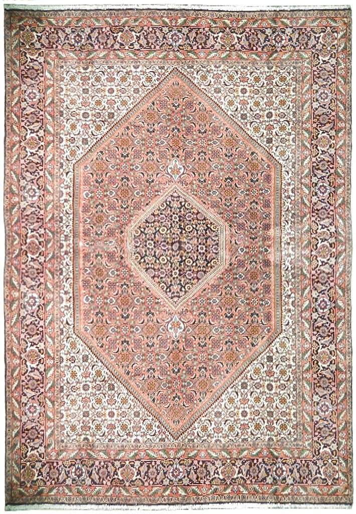 6.5 x 8.7 Ivory Persian Bijar Rug Hand-Knotted Wool Iran: 6.5 x 8.7 Ivory Persian Bijar Rug Hand-Knotted Wool Iran Free continental US Shipping Transform your space with this exquisite 6.5 x 8.7 Ivory Fine Persian Bijar Rug, handcrafted by skilled Persian ar