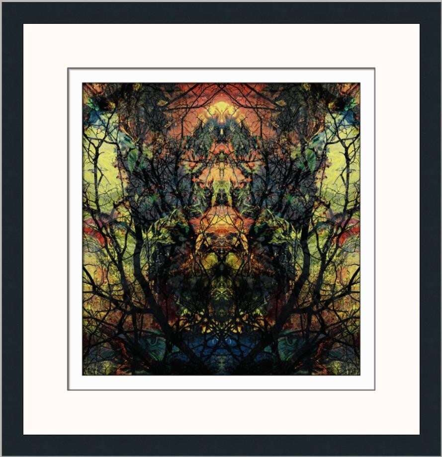 Brent Wickes Conjured Limited Edition Giclee Print Framed Signed 21x21: Brent Wickes Conjured Limited Edition Giclee Print Framed Signed 21x21 Experience the captivating beauty of 'Conjured,' an abstract surrealism giclee print by Brent Wickes. This original artwork is pa