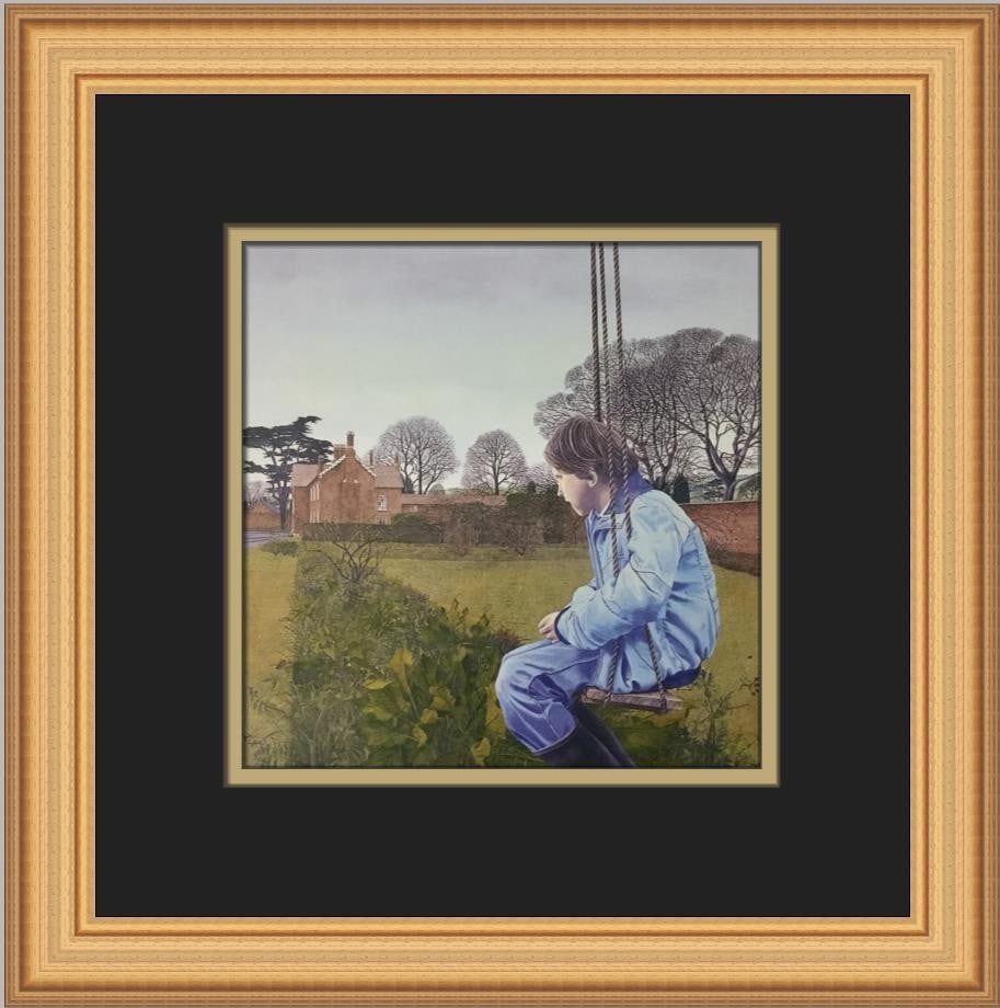 13 x 13 Framed Offset Lithograph Print The Outsider by Martin Gale: 13 x 13 Framed Offset Lithograph Print The Outsider by Martin Gale This is a custom framed open edition print by Martin Gale titled The Outsider. It is a single-piece, pre-owned artwork produced in 19