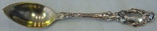 Gorham Virginiana Sterling Silver Grapefruit Spoon Goldwashed 5 3/4": Gorham Virginiana Sterling Silver Grapefruit Spoon Goldwashed 5 3/4" This exquisite grapefruit spoon features the elegant Virginiana pattern crafted by Gorham. Made from high-quality sterling silver, 