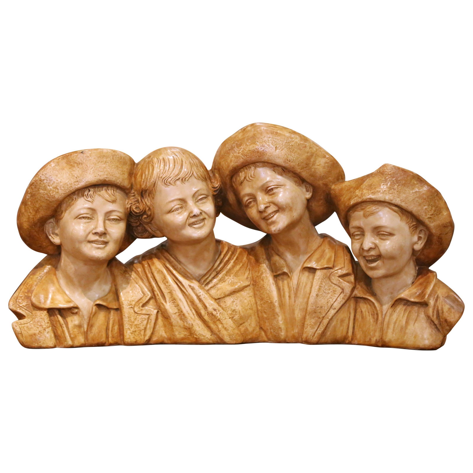 Salvatore Melani terracotta boys sculpture Italy circa 1930 (1 of 11)