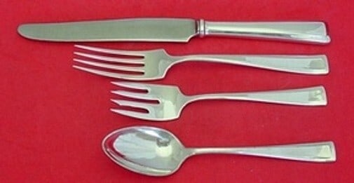 Wallace Cabot sterling silver 4-piece dinner place setting (1 of 2)