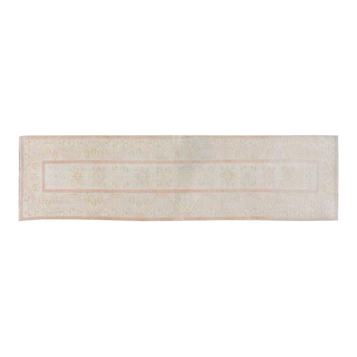 Anatolian Wool Runner Hand Knotted Vintage Turkish 2'6'' x 9'3'': Anatolian Wool Runner Hand Knotted Vintage Turkish 2'6'' x 9'3'' This vintage Turkish Anatolian rug is meticulously hand-knotted from wool using traditional techniques. The rug showcases a blend of cl
