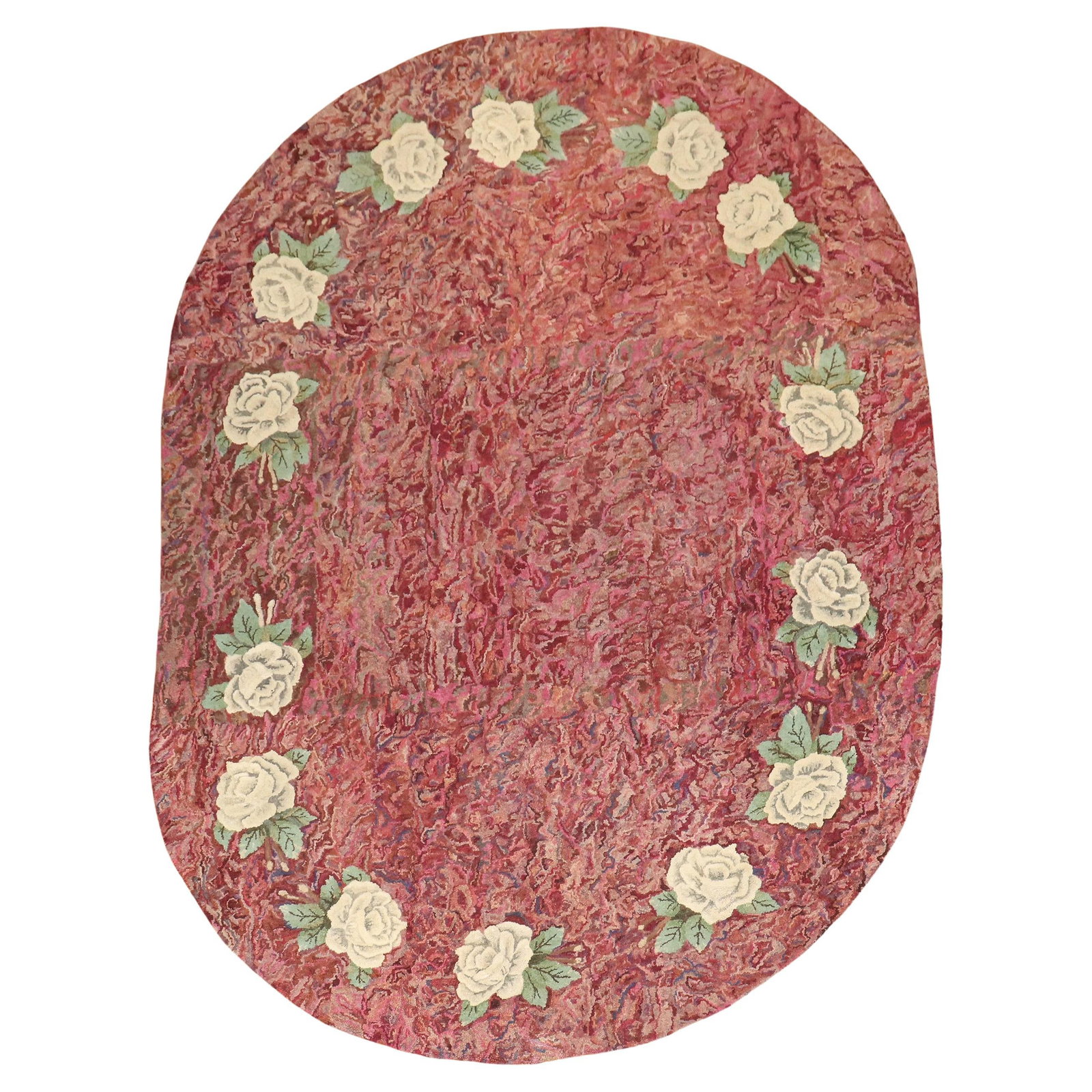 Mid-20th Century Floral Botanical Oval Rug Zabihi Collection 80 x 115: Mid-20th Century Floral Botanical Oval Rug Zabihi Collection 80 x 115 This exquisite oval rug from the Zabihi Collection features a stunning floral botanical design, showcasing craftsmanship from the 