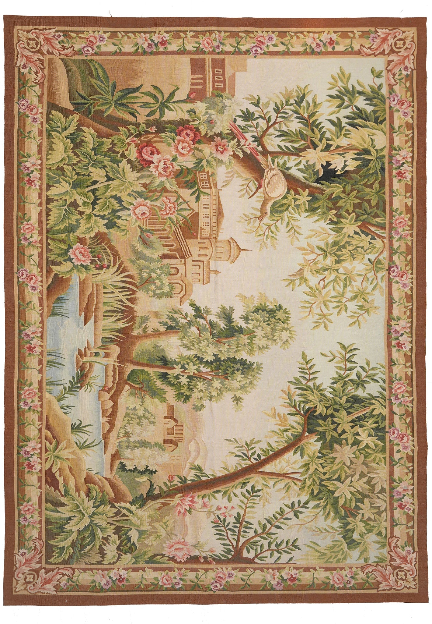 Handmade 6 x 8.3 Nature Scenery Tapestry Area Rug Artistic Flat Weave: Handmade 6 x 8.3 Nature Scenery Tapestry Area Rug Artistic Flat Weave Free continental US Shipping This handmade tapestry rug features a scenic nature design, capturing tranquil landscapes with detail
