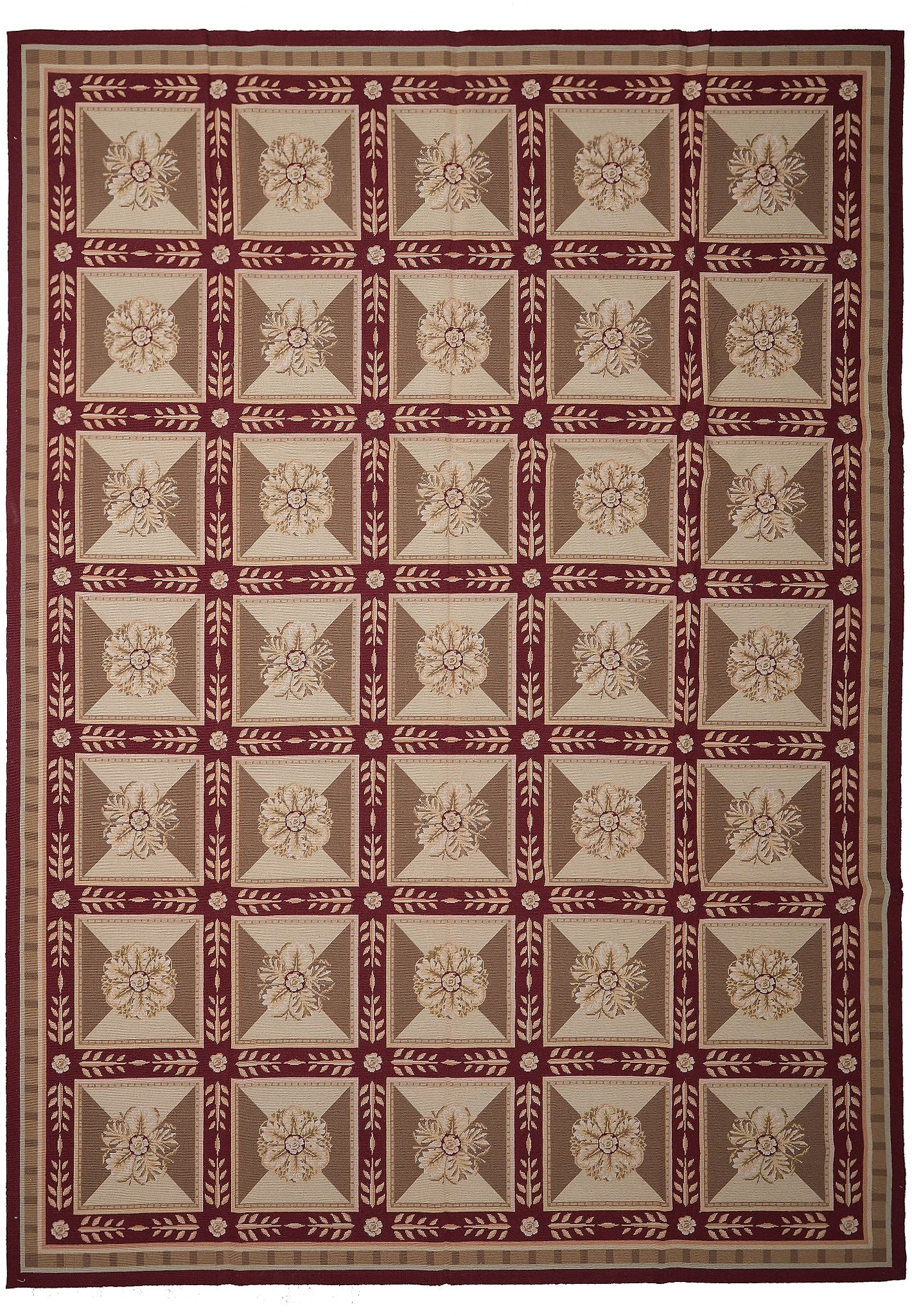 9 x 12 Roman Mosaic Needlepoint Area Rug (1 of 14)