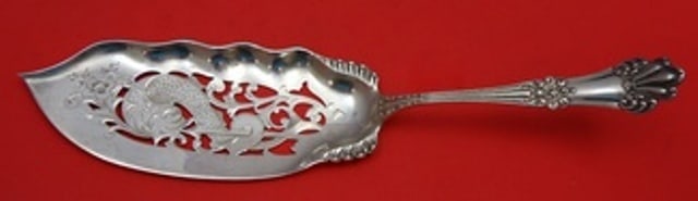 Watson Olympia Sterling Silver 10 Inch Pierced Fish Server: Watson Olympia Sterling Silver 10 Inch Pierced Fish Server Presenting the Olympia by Watson Sterling Silver Fish Server, a beautifully designed serving piece that measures 10 inches. Crafted from high