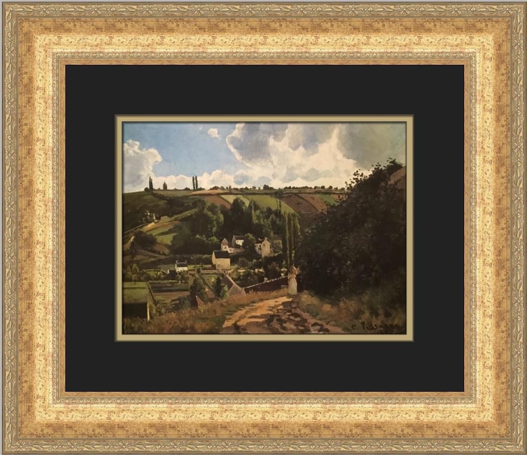Camille Pissarro Jallais Hill in Paris Custom Framed Artwork: Camille Pissarro Jallais Hill in Paris Custom Framed Artwork This stunning custom framed print titled "Jallais Hill in Paris" by renowned artist Camille Pissarro showcases an exquisite blend of Expres