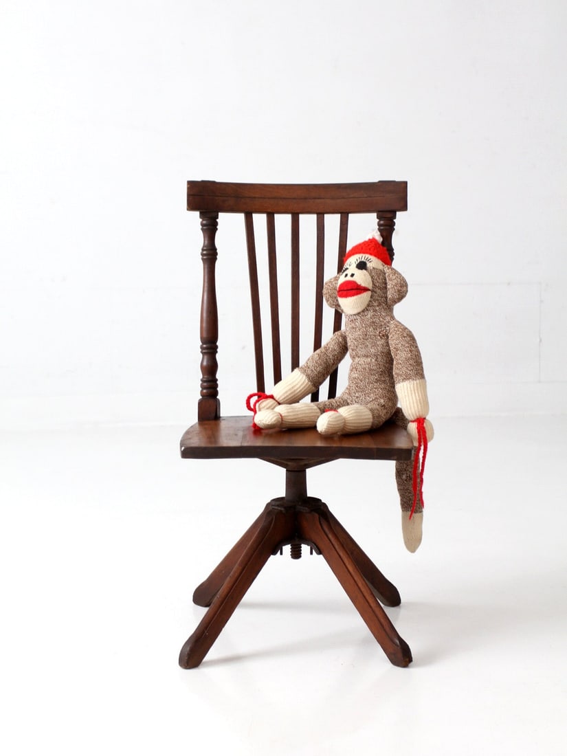 Victorian Child Size Swivel Desk Chair with Spindle Back (1 of 18)