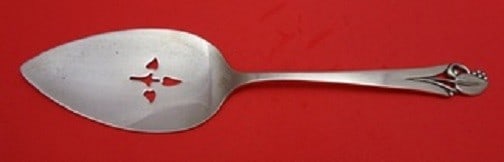 Frank Smith Woodlily Sterling Silver Pie Server 9.5 Inch Pierced Design (1 of 1)