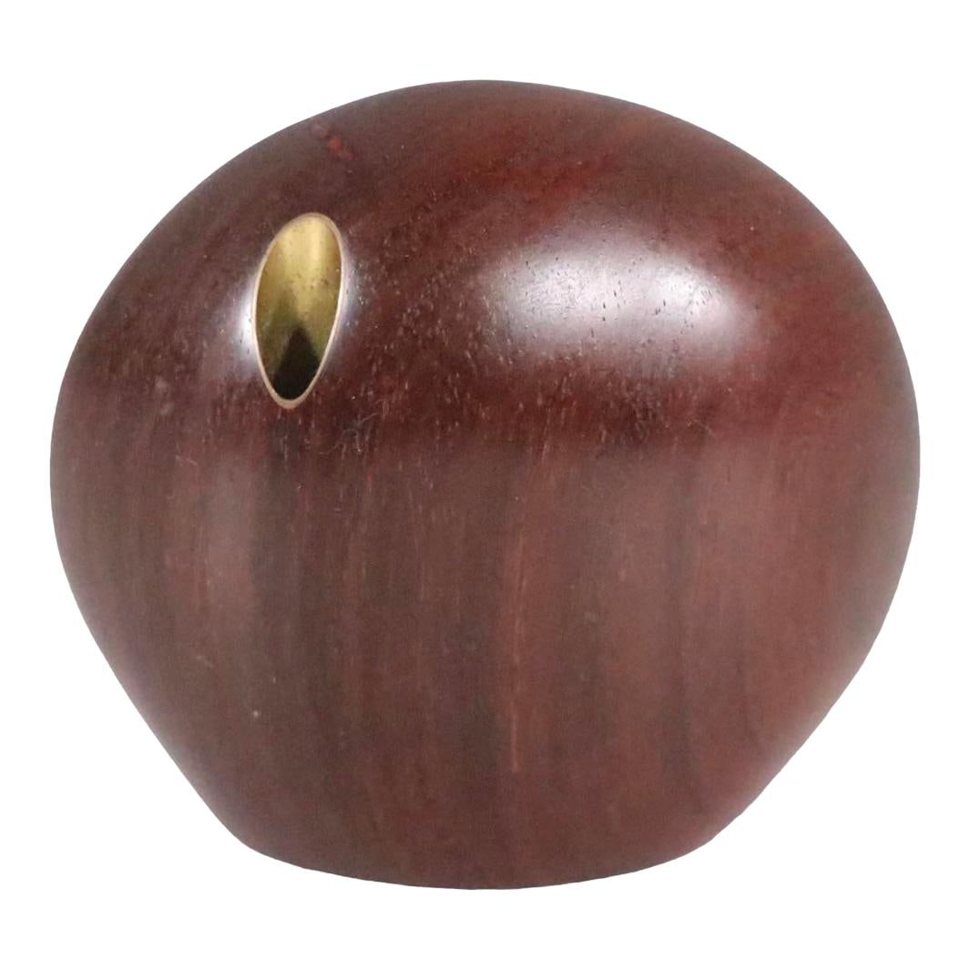 Mid Century Rosewood Brass Pen Holder Danish Japanese C 1950s (1 of 10)